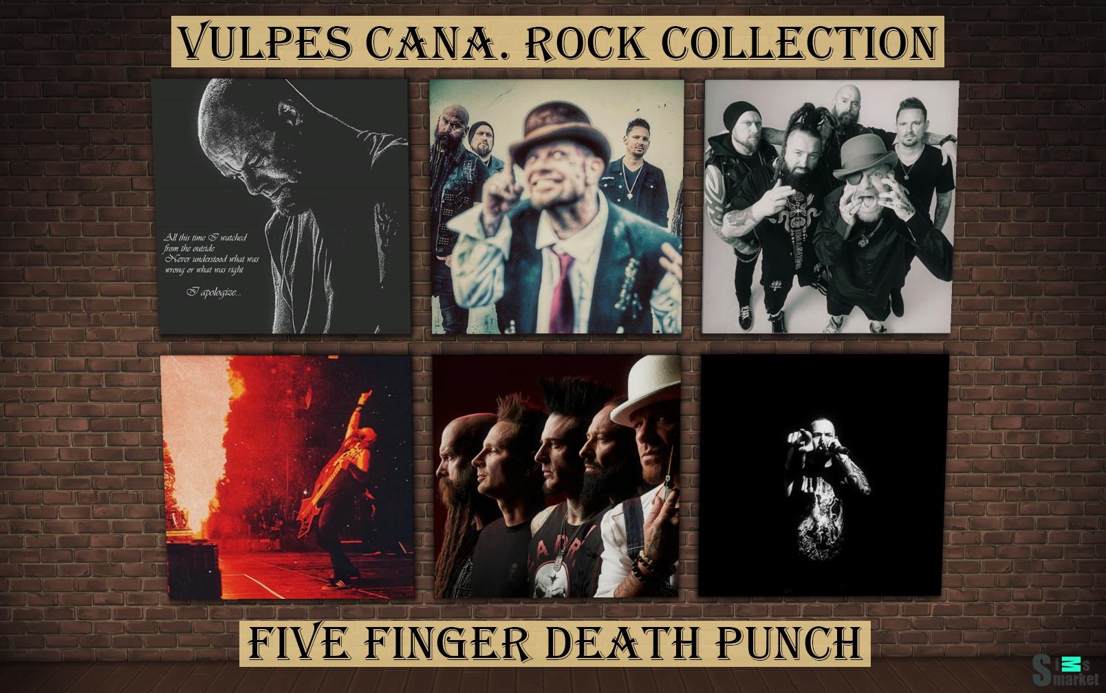 Rock Collection: Five Finger Death Punch для Симс 4. Скачать мод