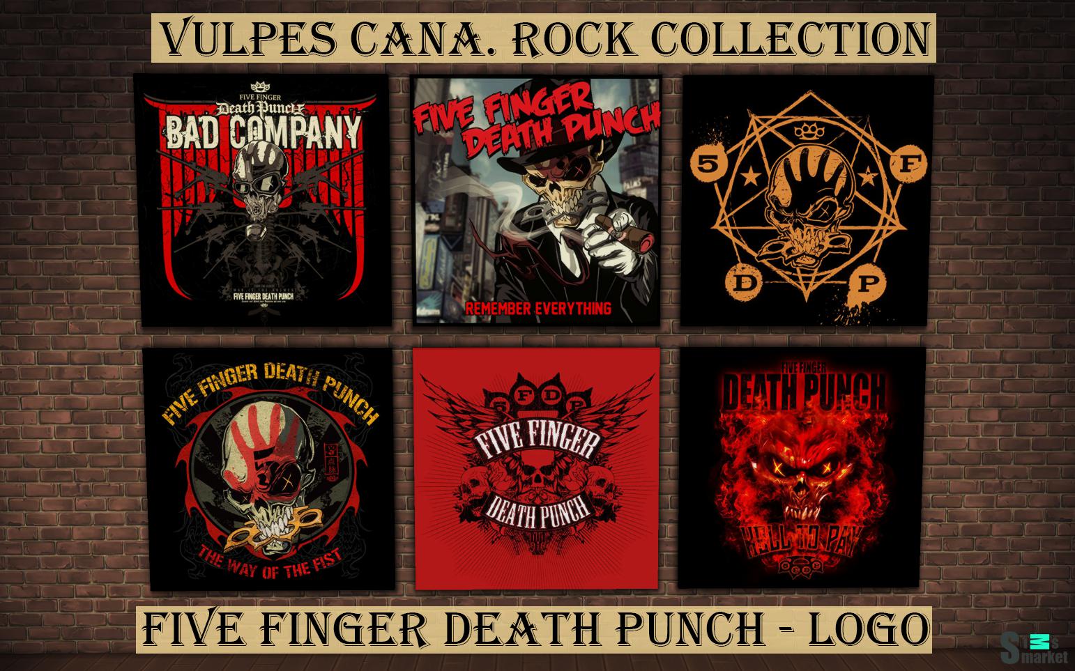 Rock Collection: Five Finger Death Punch LOGO для Симс 4. Скачать мод