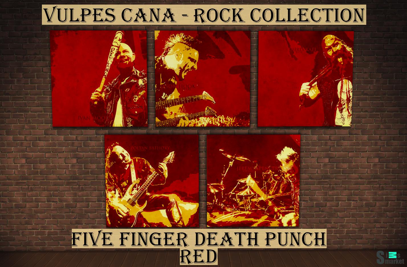 Rock Collection: Five Finger Death Punch - RED для Симс 4. Скачать мод