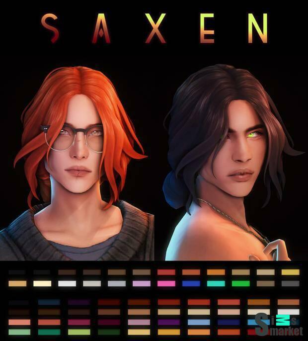 Saxen Hair by SIMANDY для Симс 4. Скачать мод