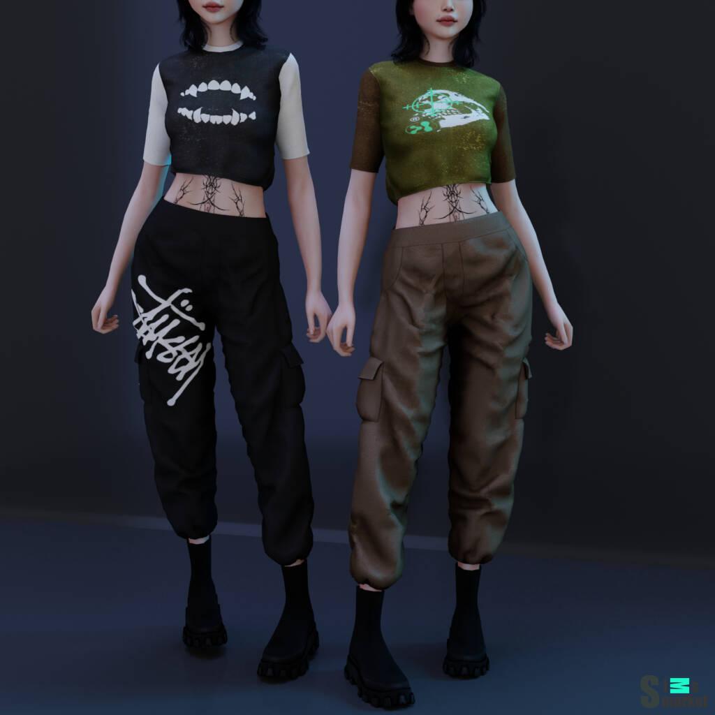 ~ TOP DESGASTED AND SIKOJOGGIN ~ by Whimp1337 для Симс 4. Скачать мод