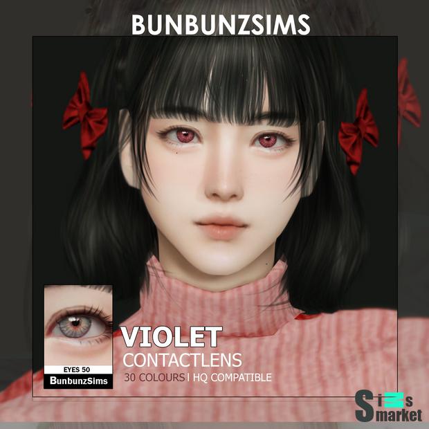 Violet eyes ✿ by BunbunzSims для Симс 4. Скачать мод