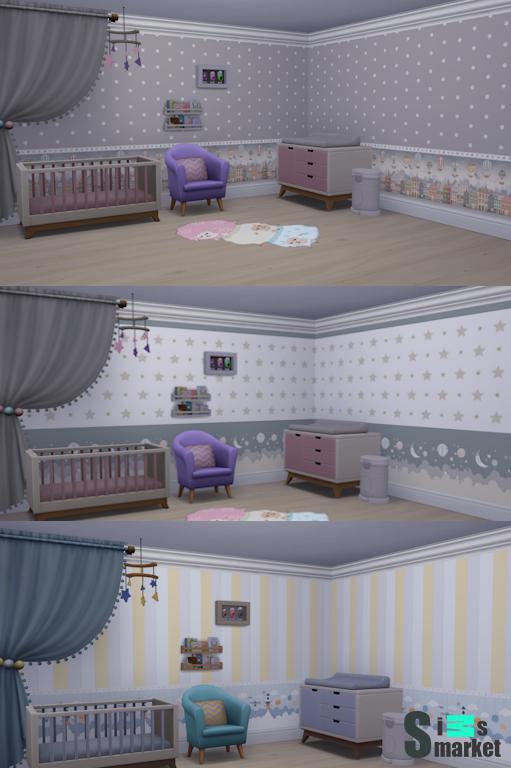 wallpaper for children's room для Симс 4. Скачать мод