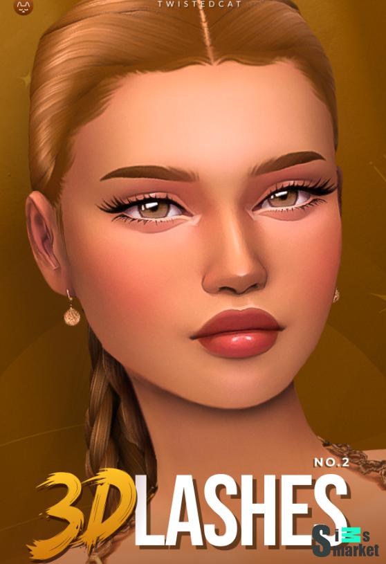 3D ресницы No2 для Симс 4. Скачать мод