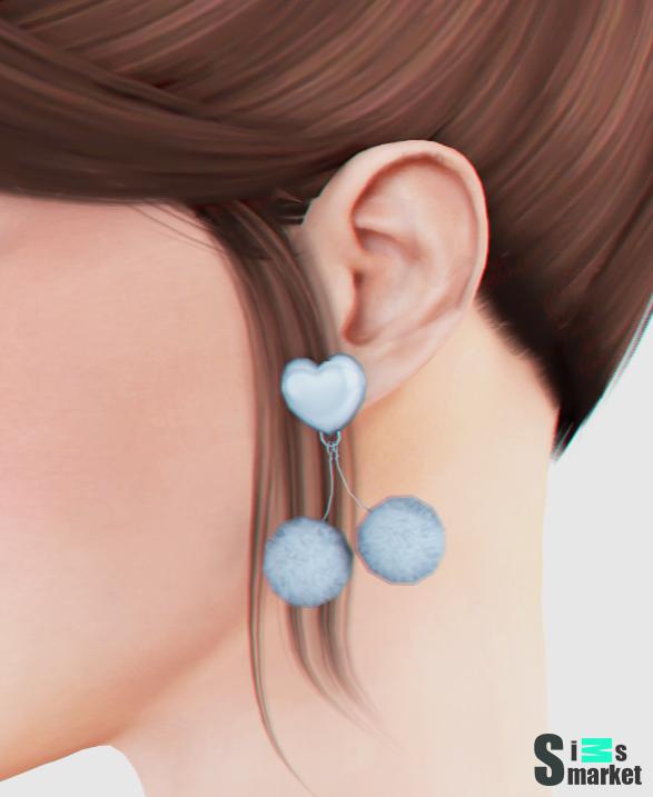 Babygirl Earrings WWW для Симс 4. Скачать мод