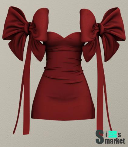 Carolina (Dress) WWW для Симс 4. Скачать мод