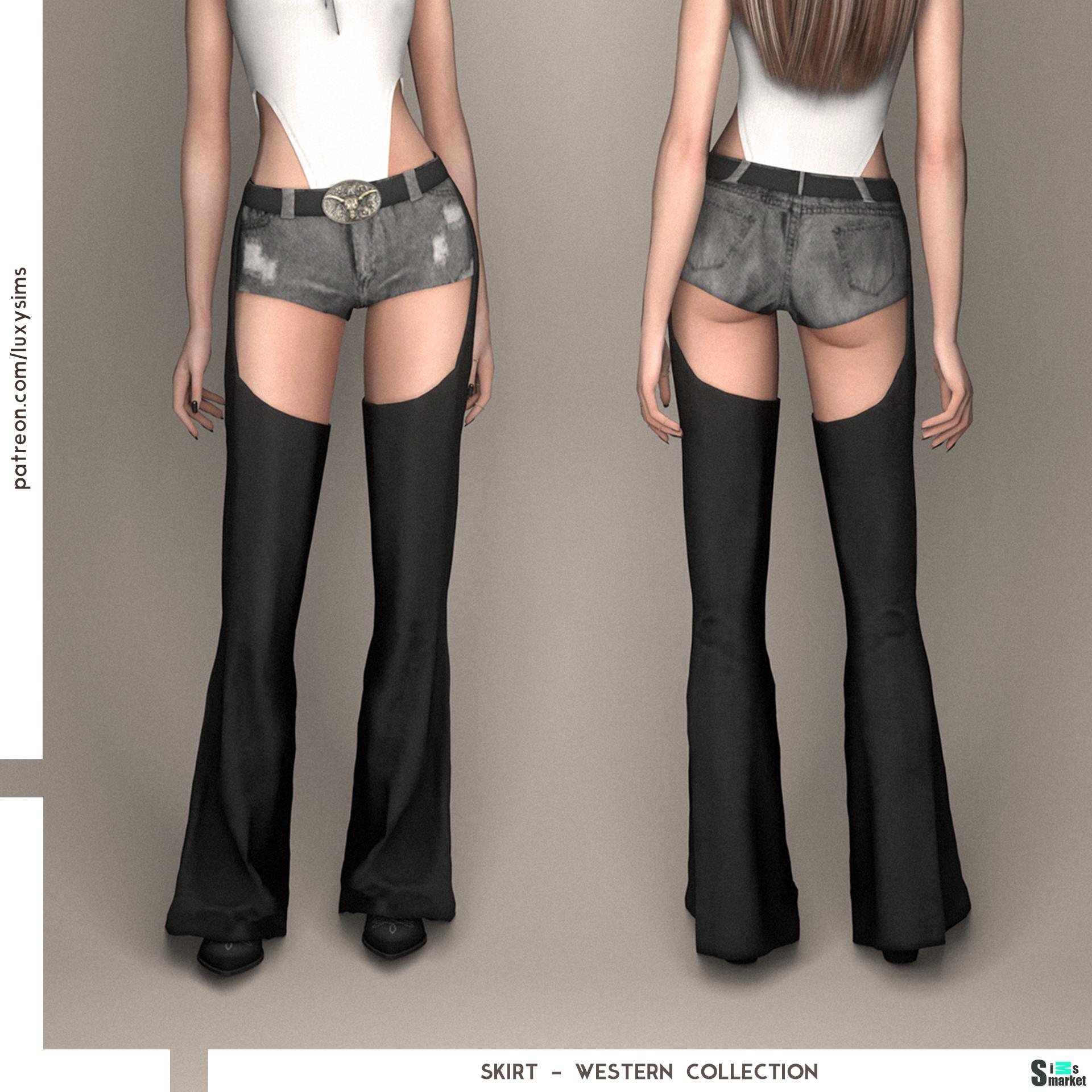 Cowgirl Pants - Western Collection By LuxySims для Симс 4. Скачать мод