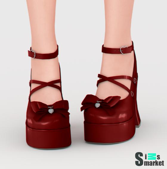 Cupid Kisses Buckled Heels WWW для Симс 4. Скачать мод