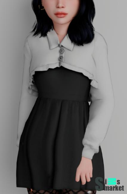 Джейн - Платье Дитя для Симс 4. Скачать мод