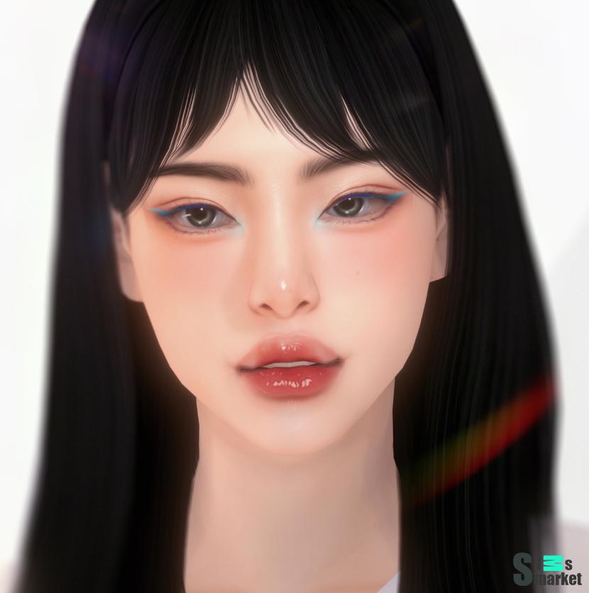 Янтарные тени для век  для Симс 4. Скачать мод