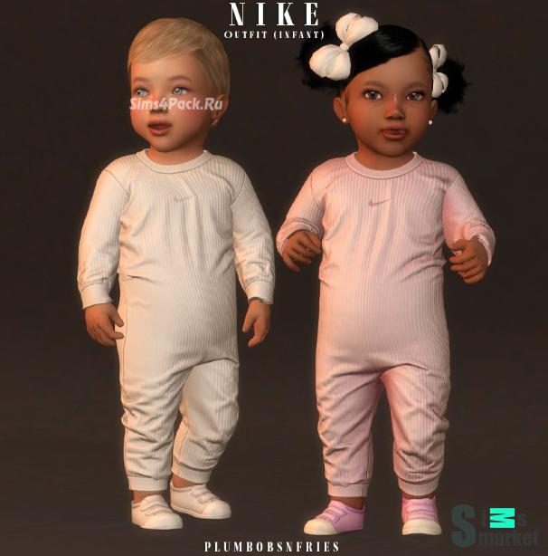 Комбинезон для младенцев "NIKE outfit MAR 2024 (infant)" для Симс 4 для Симс 4. Скачать мод