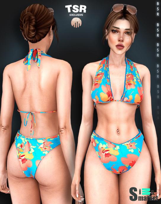 Купальный костюм "FLORAL BIKINI SET-462" для Симс 4 для Симс 4. Скачать мод