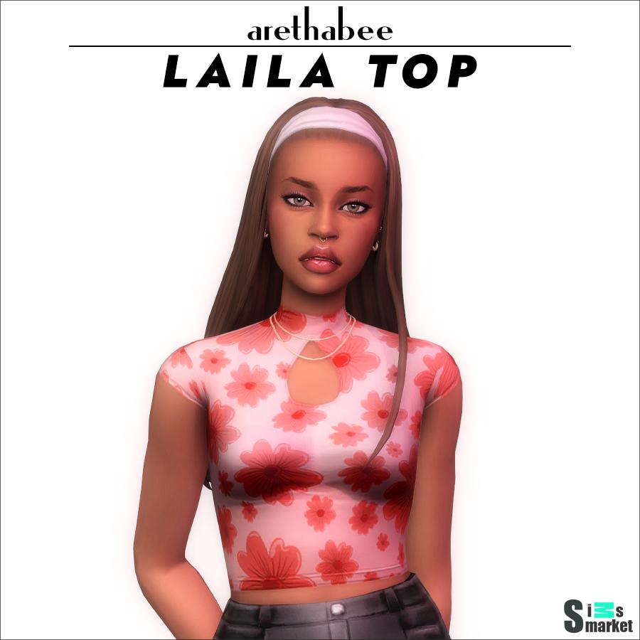 Laila Top by arethabee для Симс 4. Скачать мод