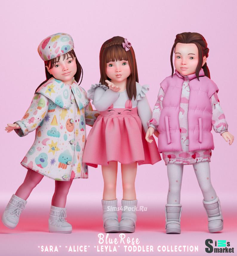 Мини-коллекция для малышек "SARA, ALICE and LEYLA" для Симс 4 для Симс 4. Скачать мод