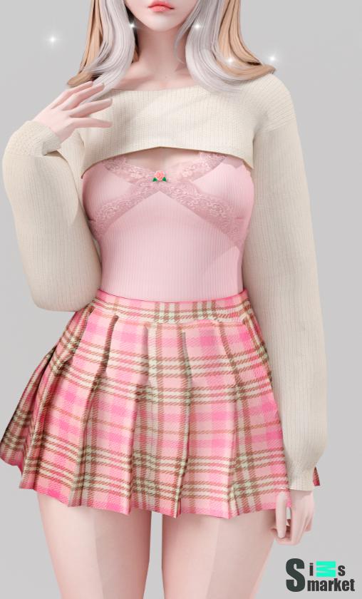 Мини-наряд Эффи для Симс 4. Скачать мод