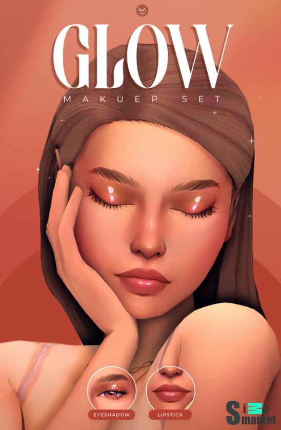Набор для макияжа Glow для Симс 4. Скачать мод