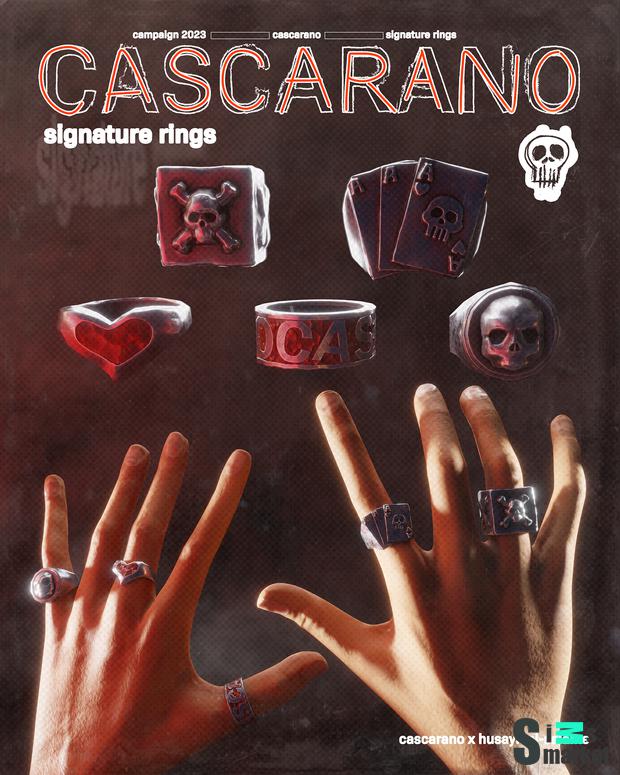 Перстни (М) "SIGNATURE RINGS"- для Симс 4 для Симс 4. Скачать мод