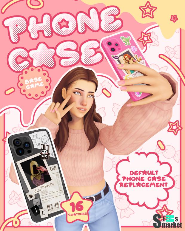 Phone Case Default Replacements для Симс 4. Скачать мод