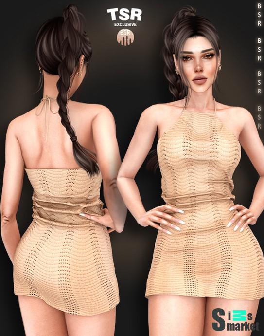 Платье "WAVE DRESS BD1234" для Симс 4 для Симс 4. Скачать мод