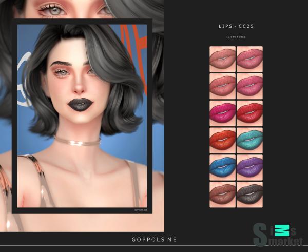 Помада для губ "Lips CC25" для Симс 4 для Симс 4. Скачать мод