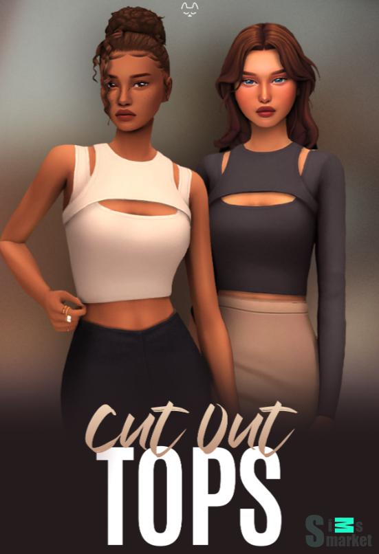 Топы с вырезом для Симс 4. Скачать мод