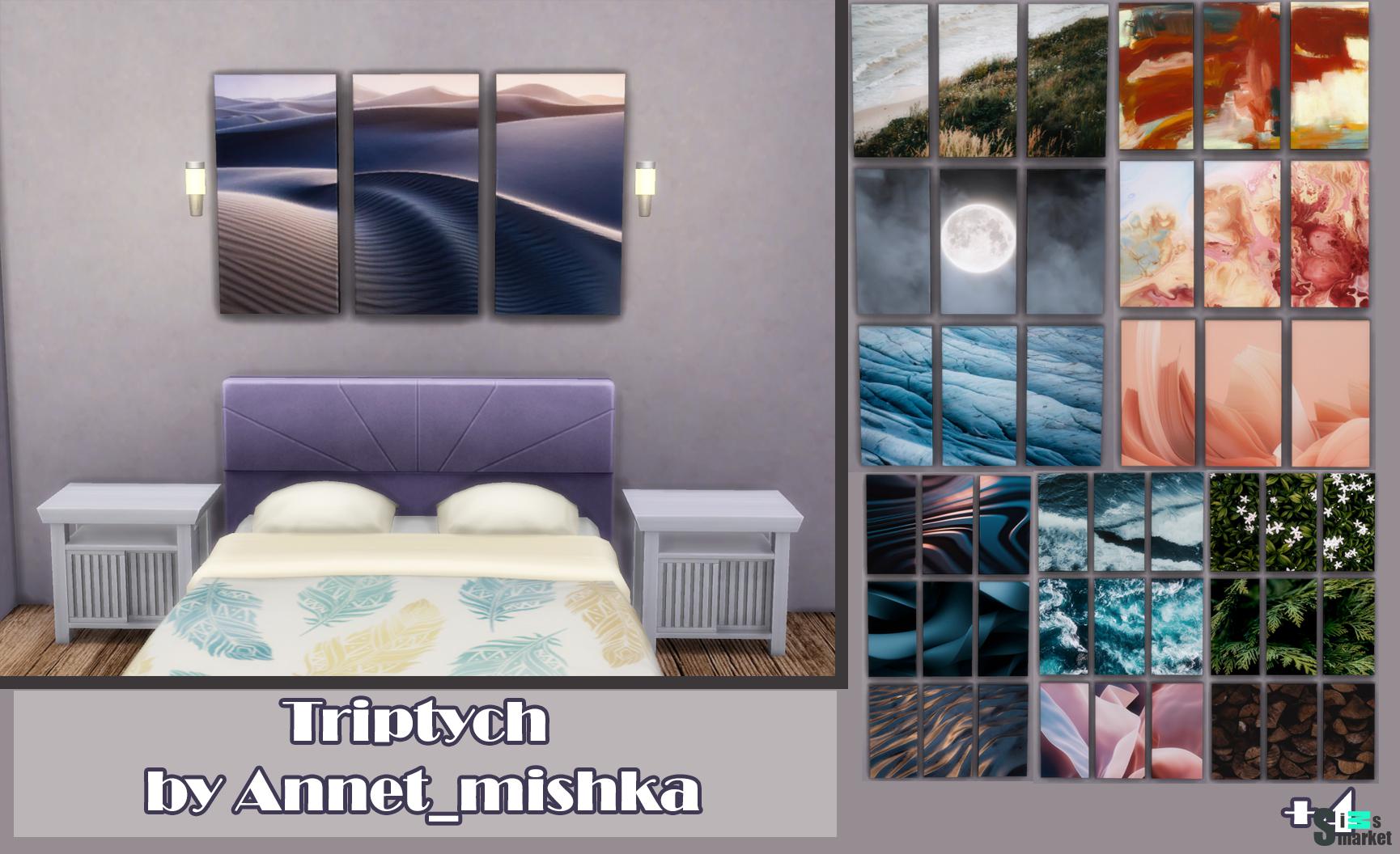 Triptych by Annet_mishka для Симс 4. Скачать мод