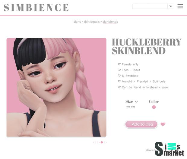 Веснушки "Huckleberry Skinblend"- для Симс 4 для Симс 4. Скачать мод