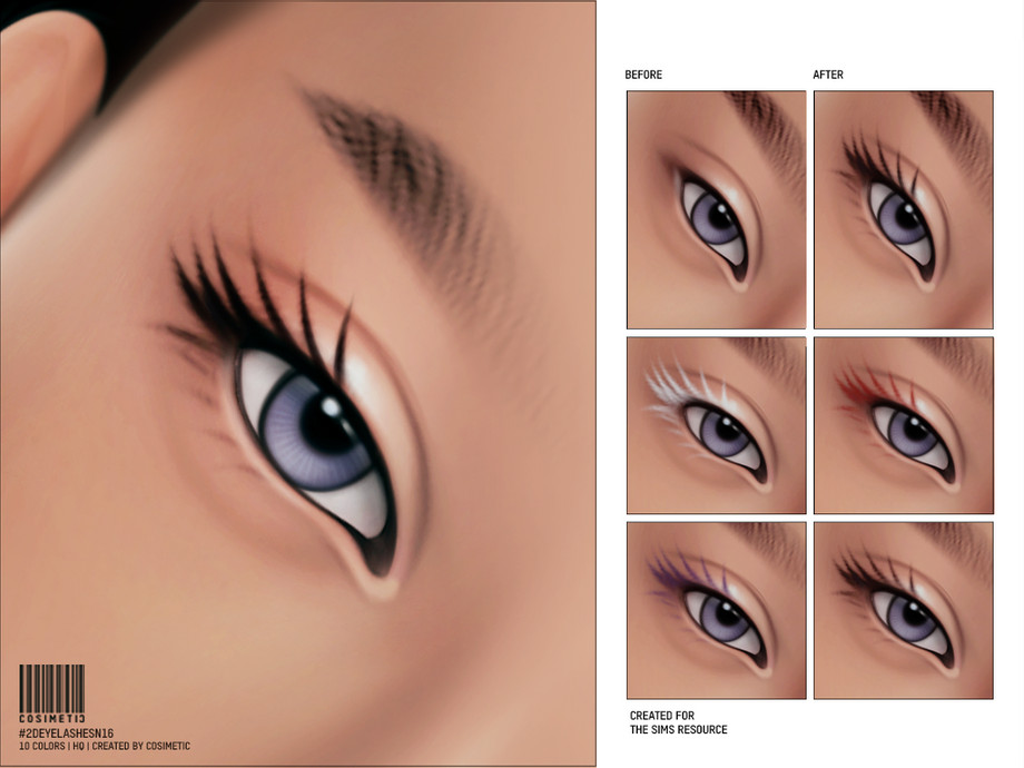 2D Eyelashes | N16 для Симс 4. Скачать мод