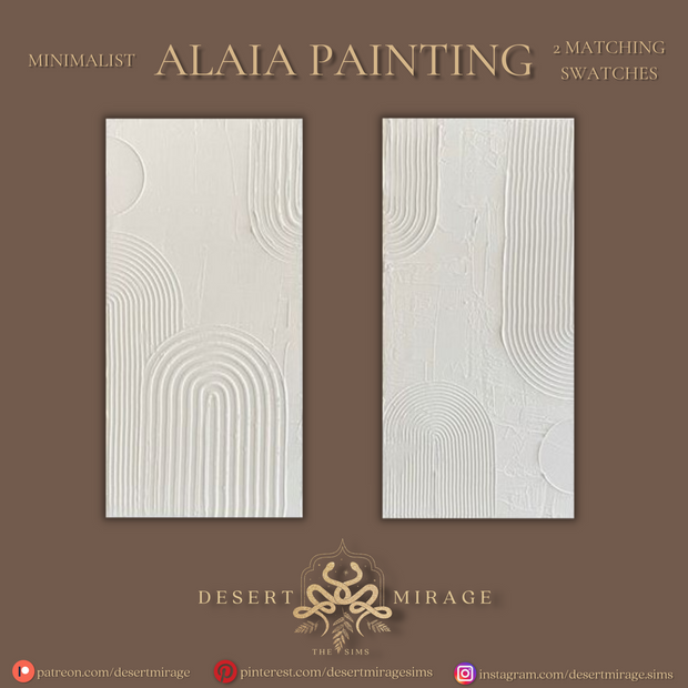 𝙳𝙴𝚂𝙴𝚁𝚃 𝙼𝙸𝚁𝙰𝙶𝙴 - Alaia Painting для Симс 4. Скачать мод