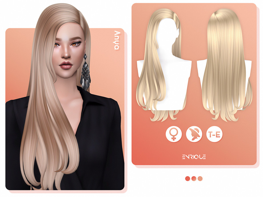 Anya Hairstyle для Симс 4. Скачать мод