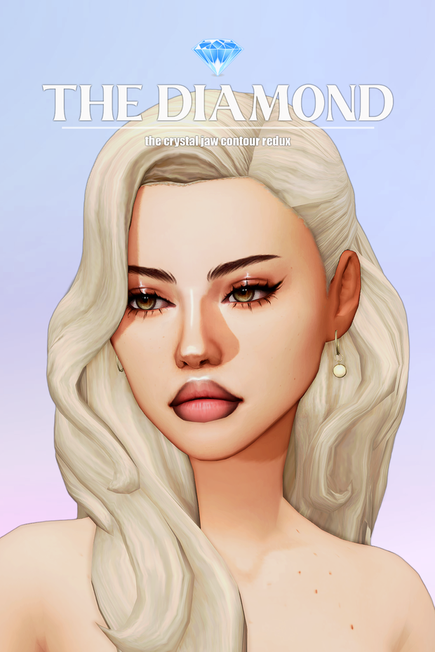 💎Бриллиант💎 - Crystal Jaw Contour Redux для Симс 4. Скачать мод