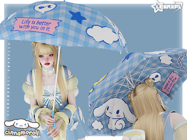 Cinnamoroll Back To School Collection - Cinnamoroll Umbrella [1/17 Items] by:Learxfl для Симс 4. Скачать мод