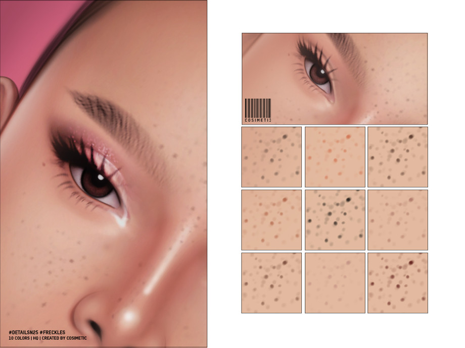 Details - HQ Freckles | N25 для Симс 4. Скачать мод