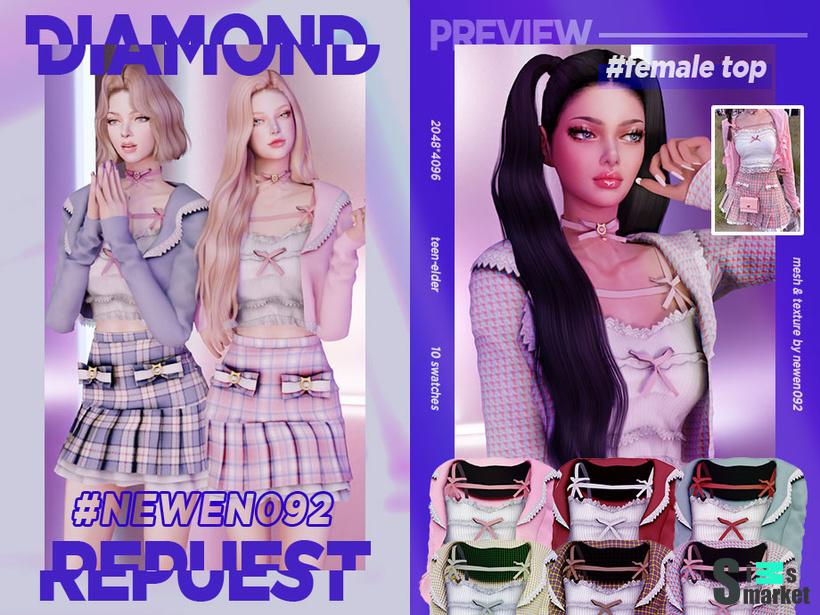 Diamond Supporter Request - 2021-set03 by new_en092[뉴엔] для Симс 4. Скачать мод