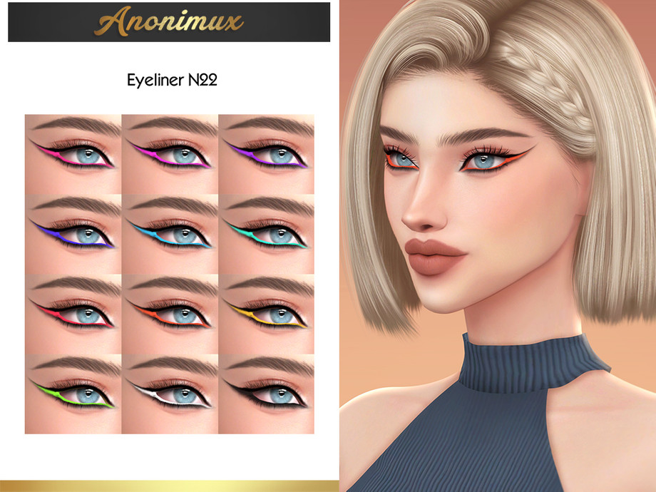 Eyeliner N22 для Симс 4. Скачать мод