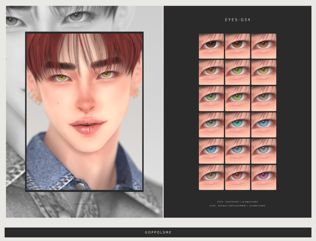 GPME-GOLD Глаза G54 для Симс 4. Скачать мод