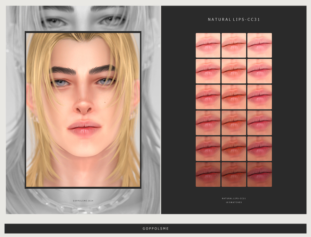 GPME-GOLD Натуральные губы CC31 для Симс 4. Скачать мод