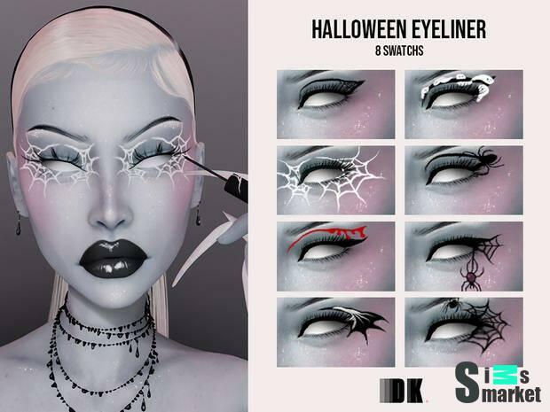 Halloween eyeliner by Dark Pink для Симс 4. Скачать мод