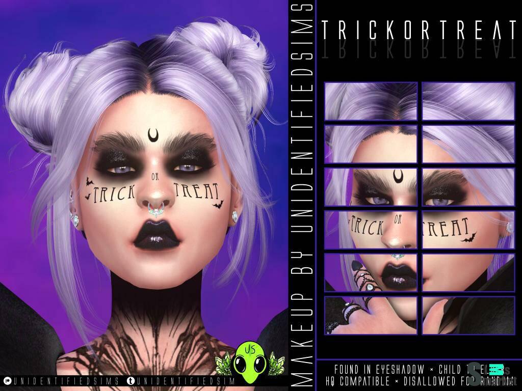 Halloween Makeup Set by unidentifiedsims для Симс 4. Скачать мод