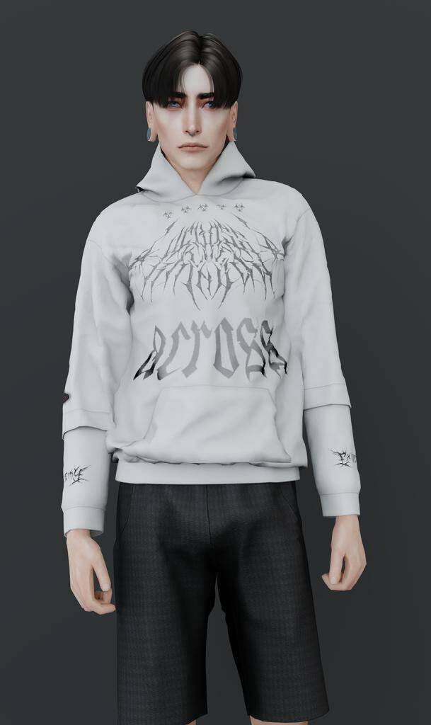 HOODIE 404 ACROSS by Whimp1337 для Симс 4. Скачать мод