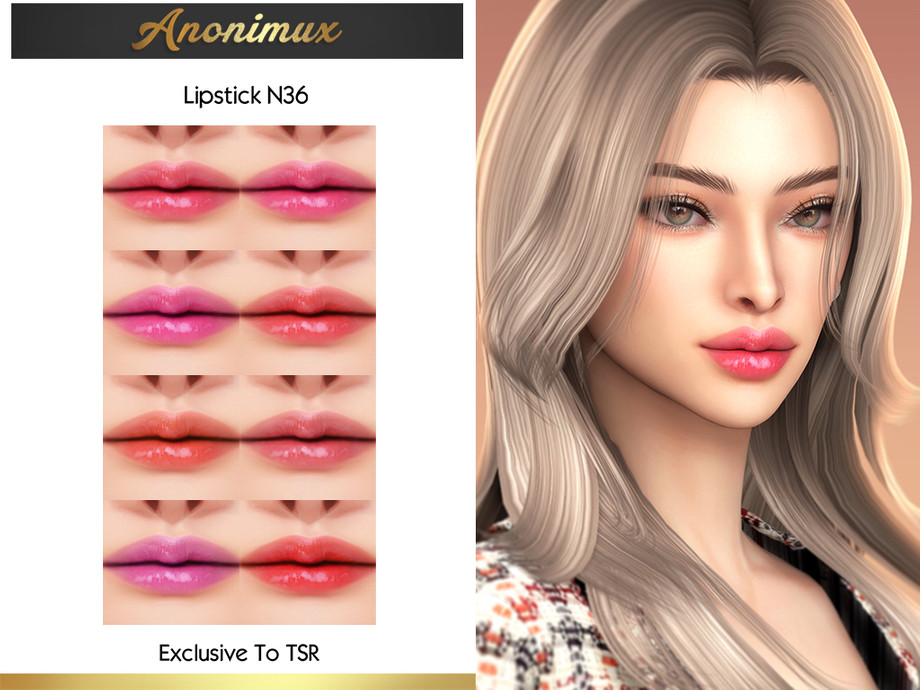 Lipstick N36 для Симс 4. Скачать мод