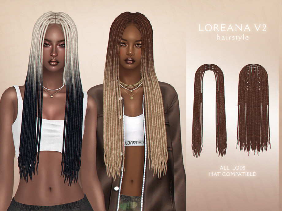 Loreana Hairstyle V2 для Симс 4. Скачать мод