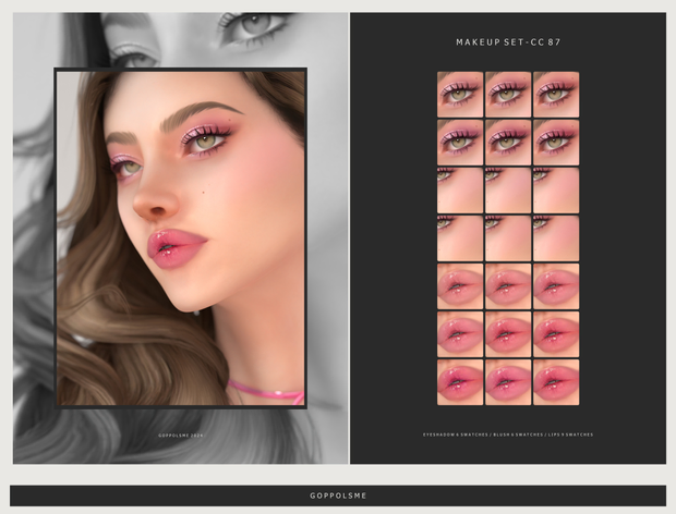 НАБОР ДЛЯ МАКИЯЖА GPME-GOLD CC87 для Симс 4. Скачать мод