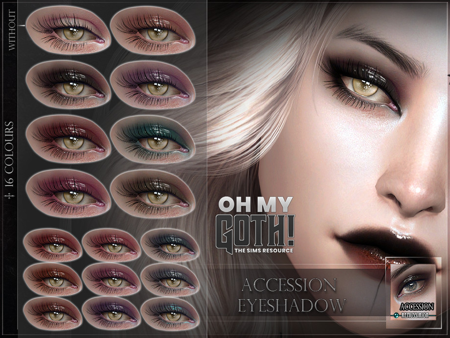 Oh My Goth - Accession Eyeshadow для Симс 4. Скачать мод