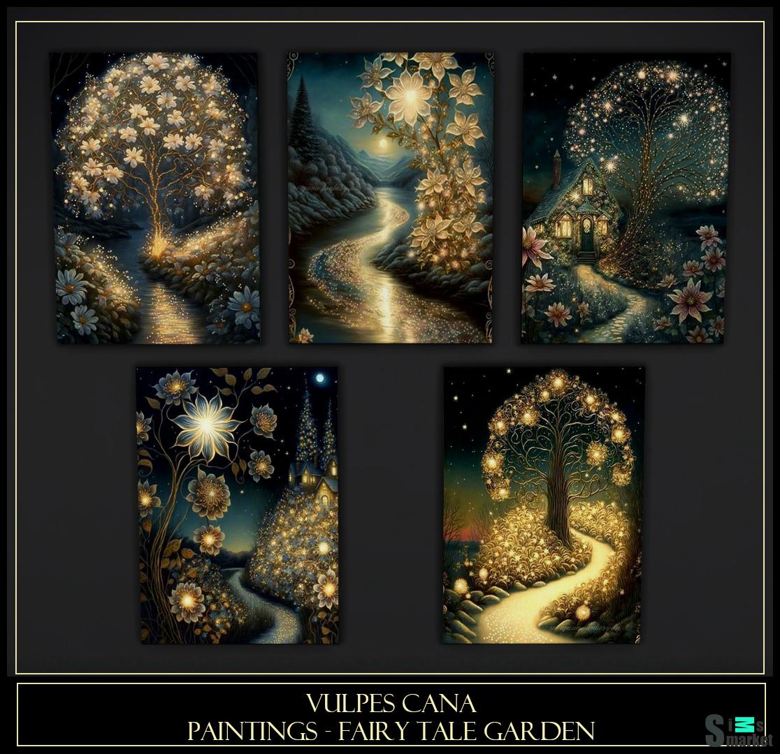 Paintings: Fairy Tale Garden для Симс 4. Скачать мод