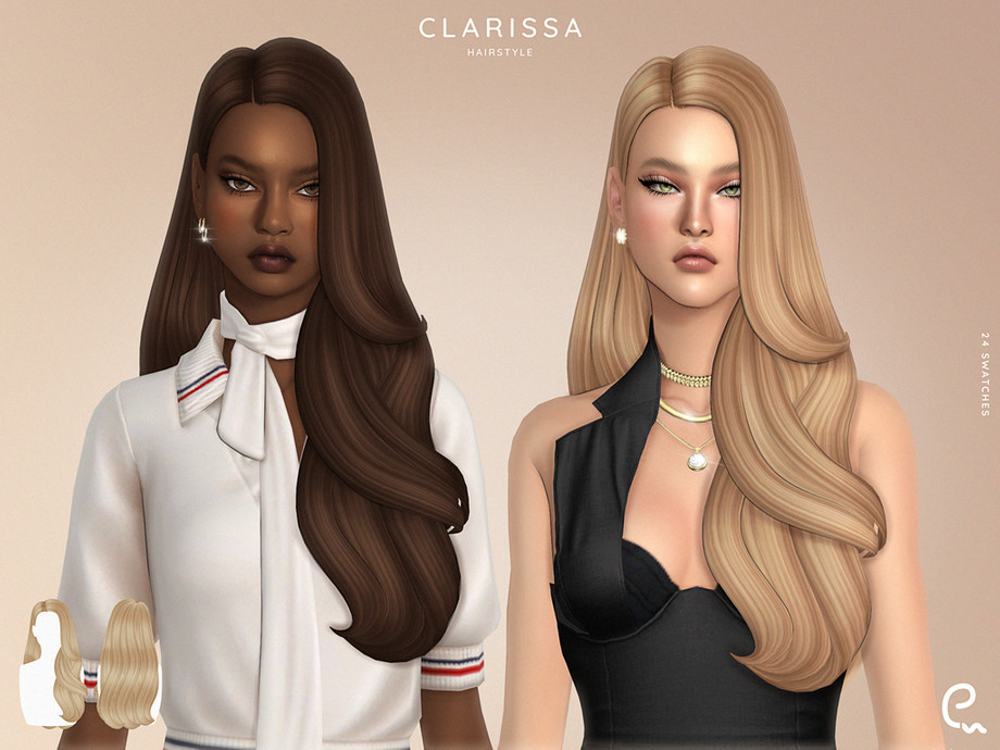 Причёска "Clarissa Hairstyle" для Симс 4 для Симс 4. Скачать мод