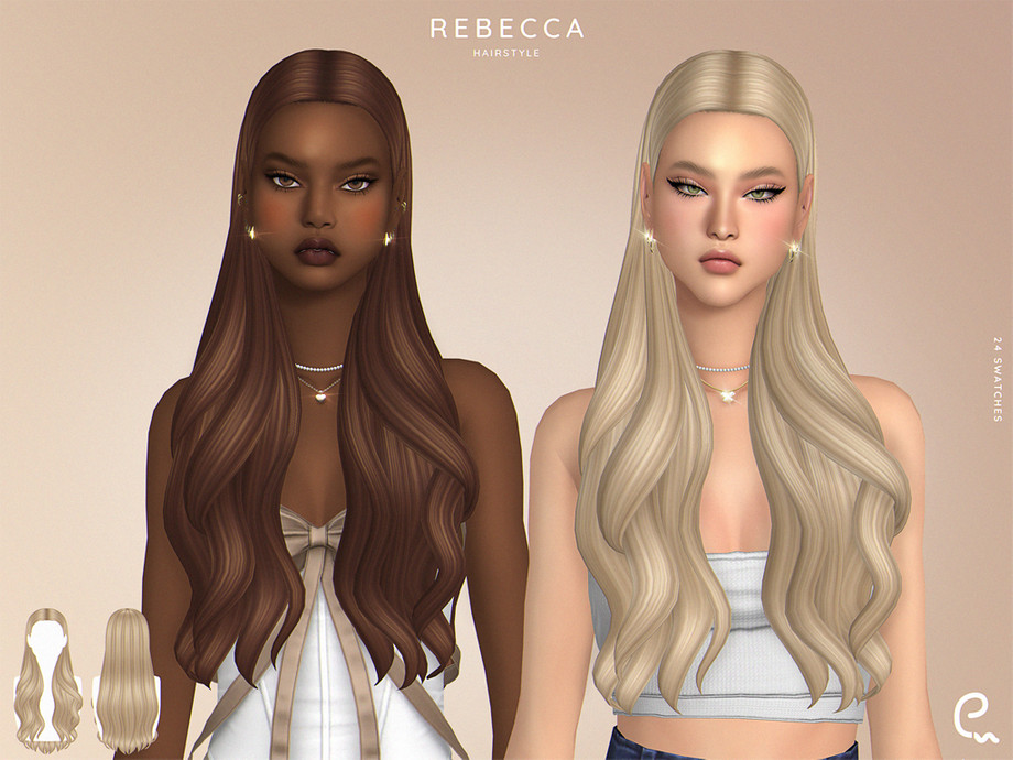 Причёска "Rebecca Hairstyle" для Симс 4 для Симс 4. Скачать мод