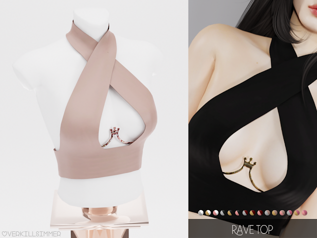 Рейв-топ для Симс 4. Скачать мод