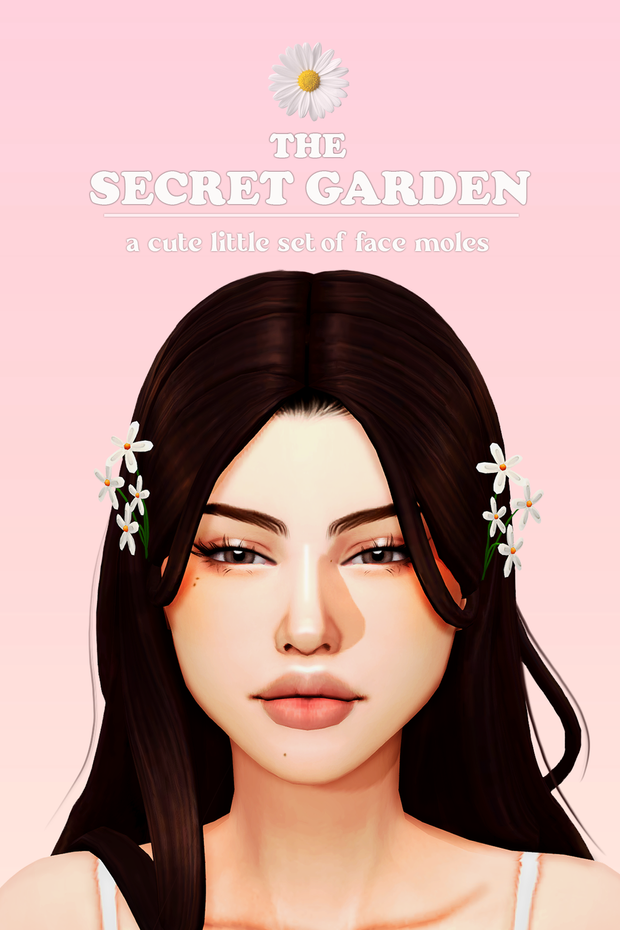 🌸 The Secret Garden - милый маленький набор родинок 🌸 на лице для Симс 4. Скачать мод