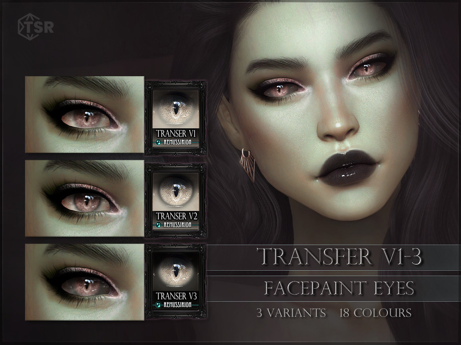 Transfer Eyes - Set для Симс 4. Скачать мод